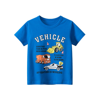 Baby Boy Cartoon Print Pattern Quality Fashion T-Shirts