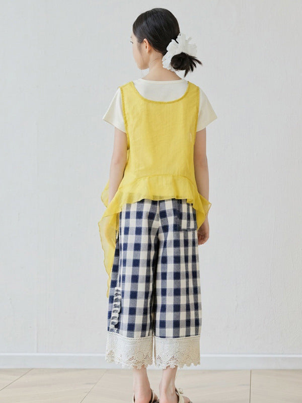 Arrival Summer Baby Kids Girls Short Sleeves Color Patchwork T-shirt and Plaid Pants, MyKids-USA®, Baby & Children's Outfits, MyKids-USA -  -  -  -  -  -  - .