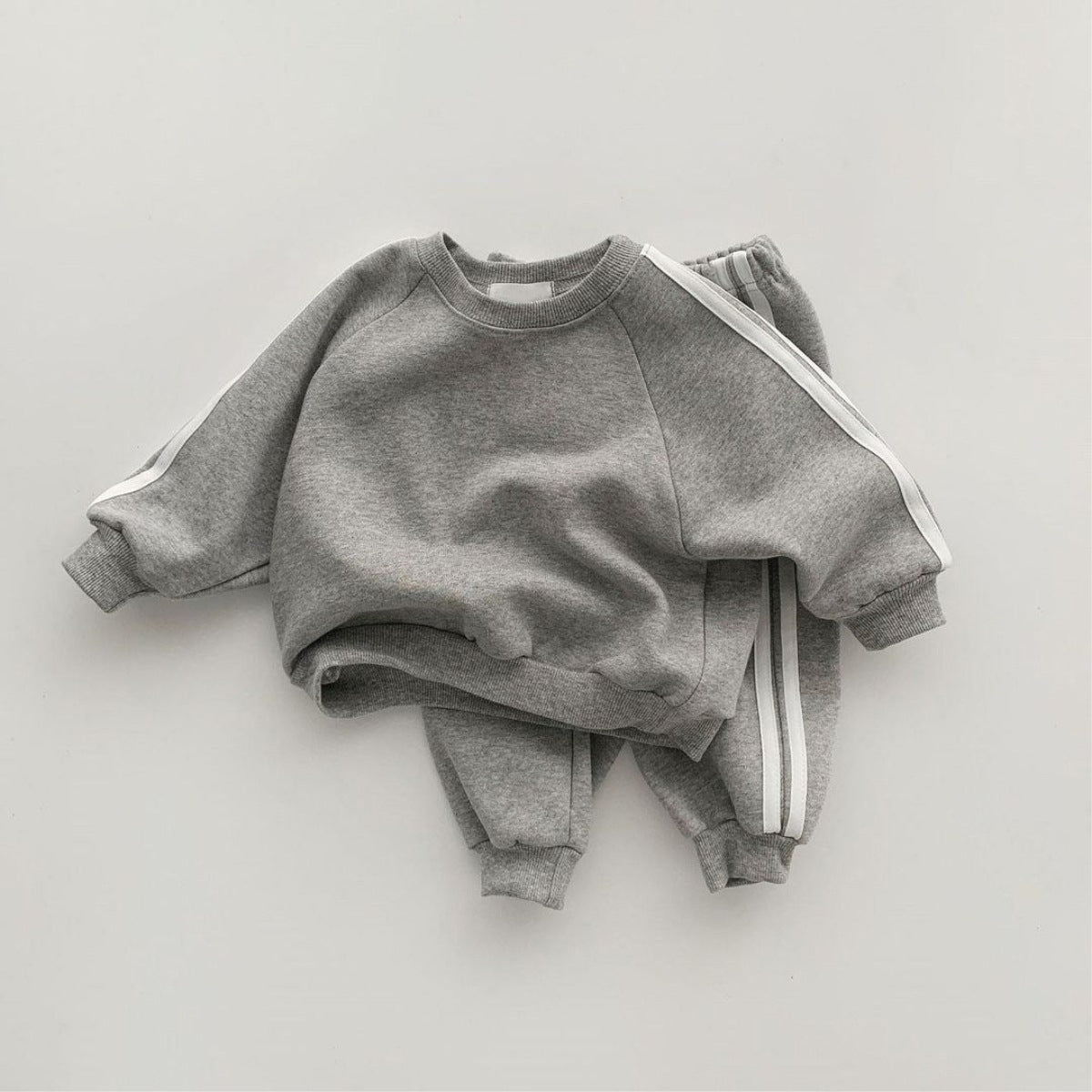 MyKids-USA® Spring and Autumn Baby Kids Unisex Long Sleeves Striped Pullover and Pants Clothing Set