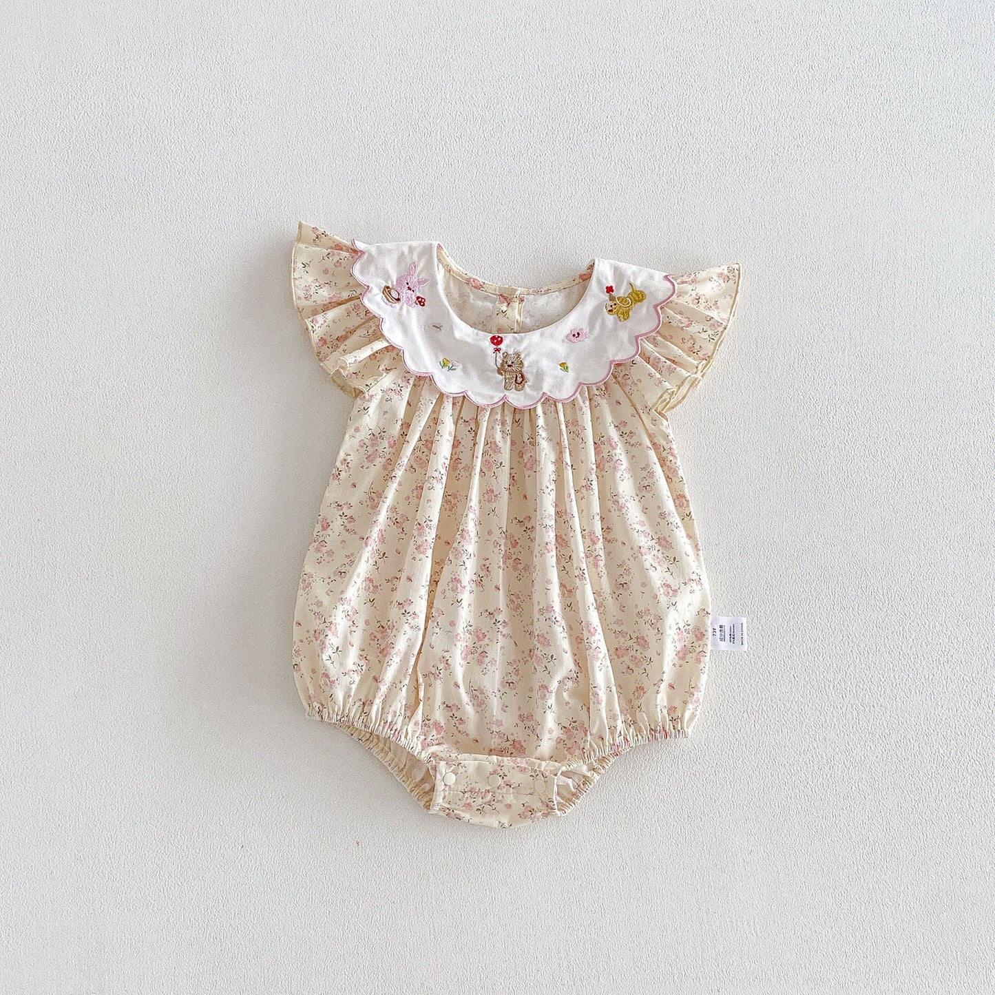 Design Summer Baby Kids Girls Fly Sleeves Floral Pattern Bodysuit, MyKids-USA®, Baby & Children's One-Pieces, MyKids-USA - Size/Age - 66 (3-6M) - Color - Apricot -  -  - TR2605032214-A.