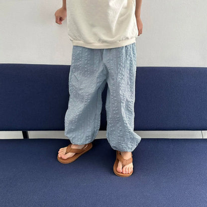 Summer Arrival Baby Unisex Casual Style Plain Jacquard Pattern Pants, MyKids-USA®, Trousers, MyKids-USA -  -  -  -  -  -  - 