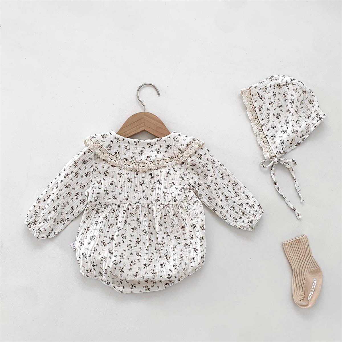 Autumn Arrival Baby Girls Long Sleeves Floral Pattern Onesies, MyKids-USA®, Baby One-Pieces, MyKids-USA -  -  -  -  -  -  - 