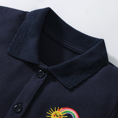 Summer Arrival Rainbow Pattern Short Sleeves Polo Dress for Stylish Girls, MyKids-USA®, Baby & Toddler Dresses, MyKids-USA -  -  -  -  -  -  - 