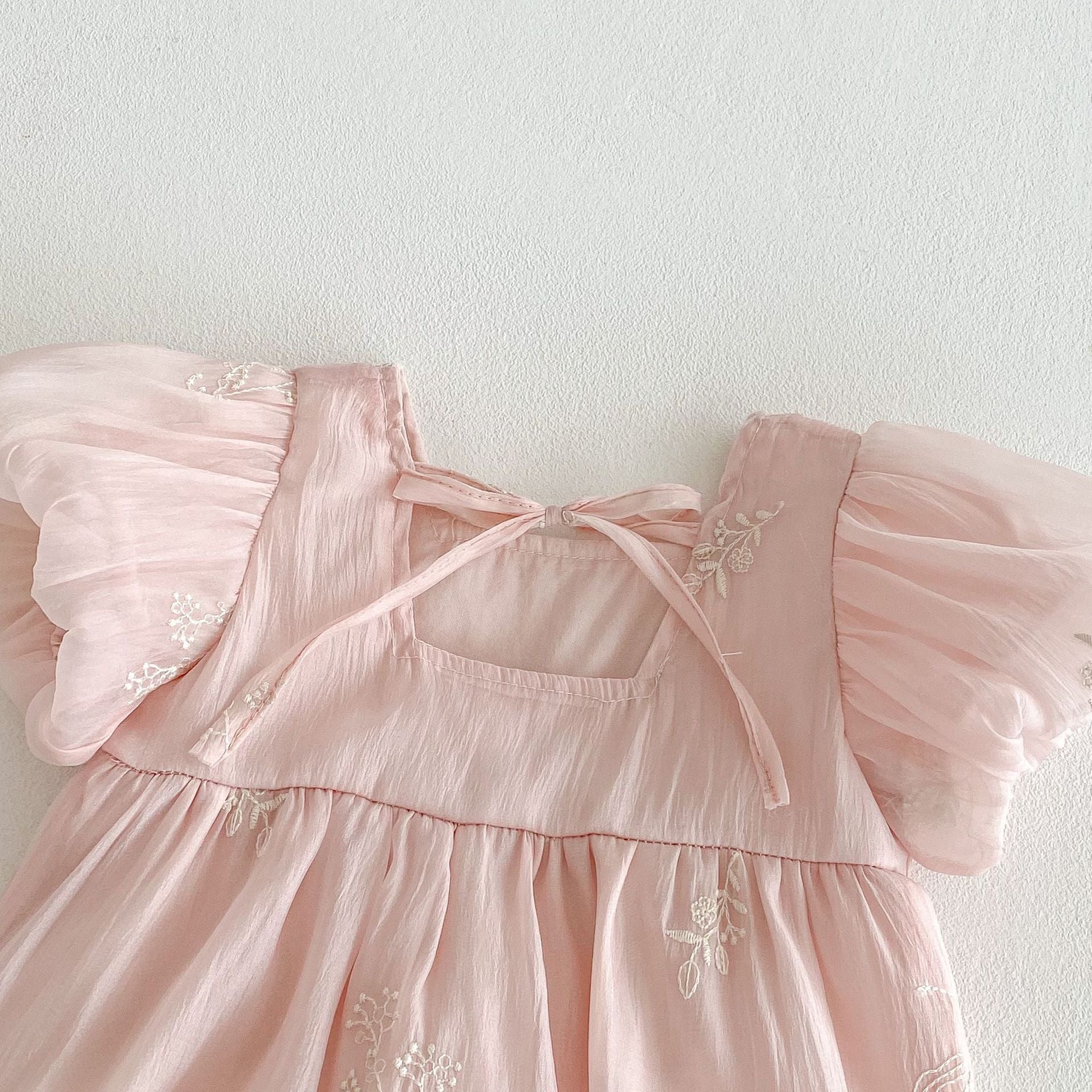 Summer Arrival Baby Girls Cute Pink Short Sleeves Flowers Embroidered Onesies, MyKids-USA®, Baby One-Pieces, MyKids-USA -  -  -  -  -  -  - 