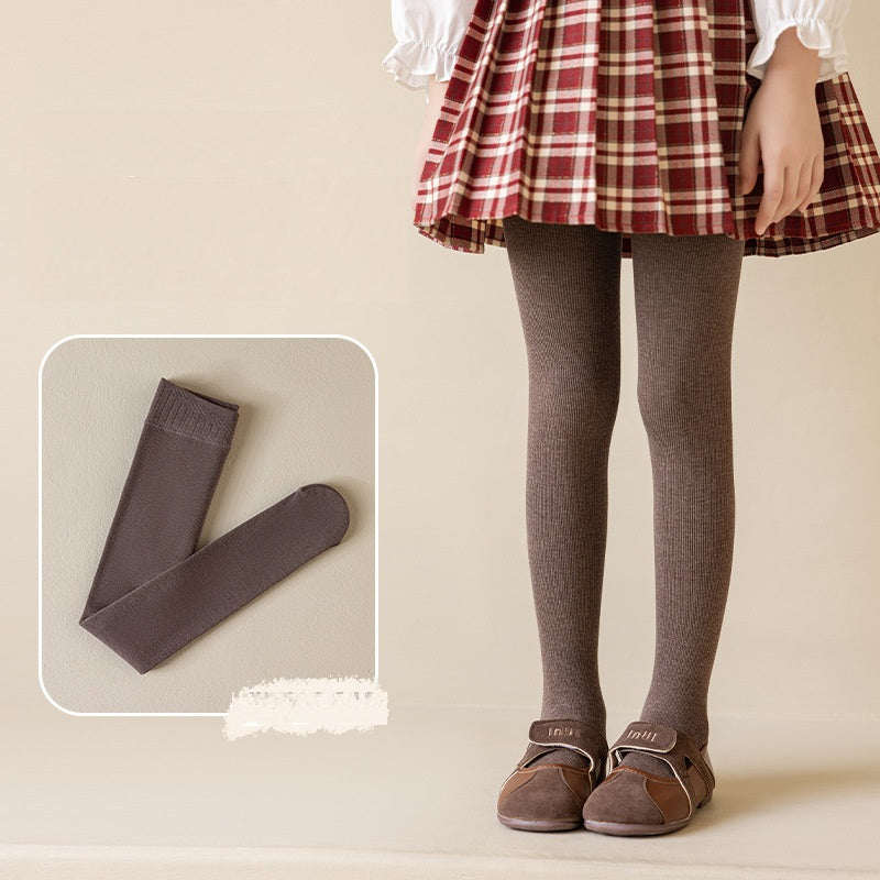 Autumn and Spring Baby Kids Girls Breathable Solid Color Tights 60-78cm, MyKids-USA®, Baby & Toddler Socks & Tights, MyKids-USA - Size/Age - M (4-6Y) - Color - Brown -  -  - TR2601112239-B.