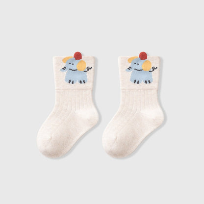Autumn Baby Unisex Breathable Cute Cartoon Animals Pattern Casual Socks, MyKids-USA®, Baby & Toddler Socks & Tights, MyKids-USA - Size/Age - S (0-1Y) - Color - Beige -  -  - TR2511122152-A