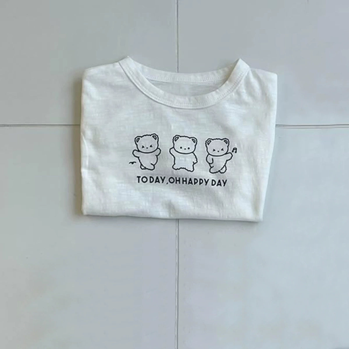 Summer Hot Selling Baby Kids Unisex Short Sleeves Cartoon Rabbit Pattern T-shirt, MyKids-USA®, Baby & Toddler Tops, MyKids-USA - Size/Age - 66 (3-6M) - Color - Beige -  -  - TR2506032312