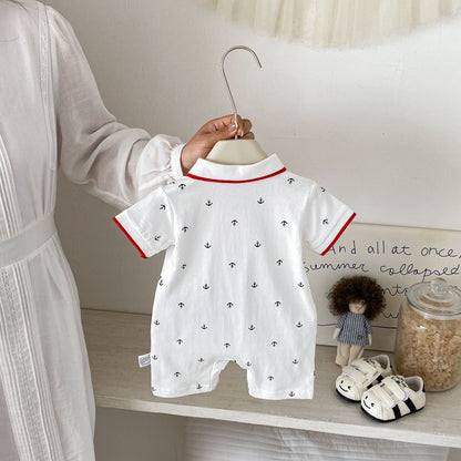 Summer Arrival Baby Boys Short Sleeves Polo Design Rompers Bodysuits, MyKids-USA®, Baby & Children's One-Pieces, MyKids-USA -  -  -  -  -  -  - .