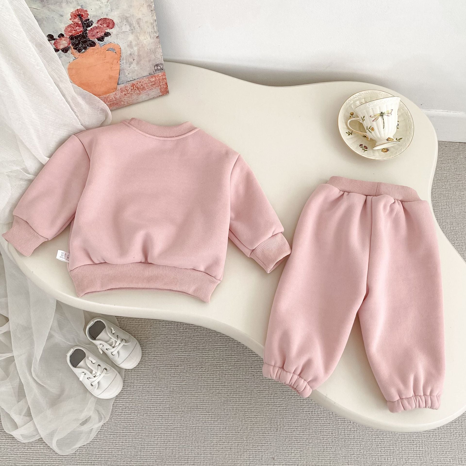 Winter Baby Kids Girls Long Sleeves Cute Sheep Pattern Pullover and Pants Fleece-Lined Warm Clothing Set, MyKids-USA®, Baby & Toddler Outfits, MyKids-USA -  -  -  -  -  -  - 