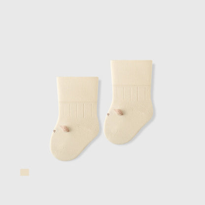Autumn and Spring Baby Unisex Breathable Simple Cartoon Pattern Socks, MyKids-USA®, Baby & Toddler Socks & Tights, MyKids-USA - Size/Age - XS (0-6M) - Color - Beige -  -  - TR2511222323-A