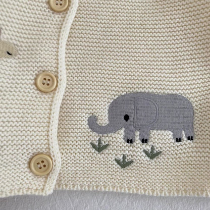 Autumn Arrival Baby Unisex Comfortable Animals Cartoon Embroidery Pattern Knitted Long Sleeves Cardigan, MyKids-USA®, Cardigans, MyKids-USA -  -  -  -  -  -  - 