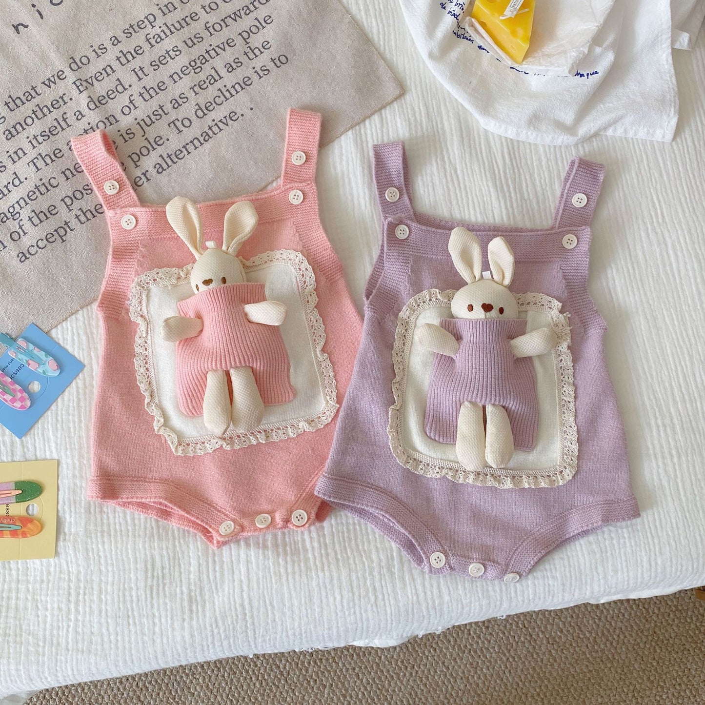 Winter and Autumn Baby Kids Girls Long Sleeves Plain Knitted Sweater and Cartoon Sleeveless Onesies Clothing Set, MyKids-USA®, Baby & Toddler Outfits, MyKids-USA -  -  -  -  -  -  - 