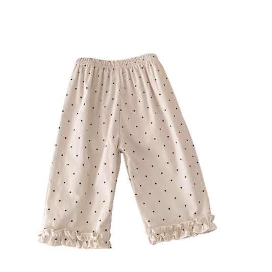 Autumn and Spring Arrival Casual Style Dots Pattern Pants for Girls, MyKids-USA®, Trousers, MyKids-USA -  -  -  -  -  -  - .