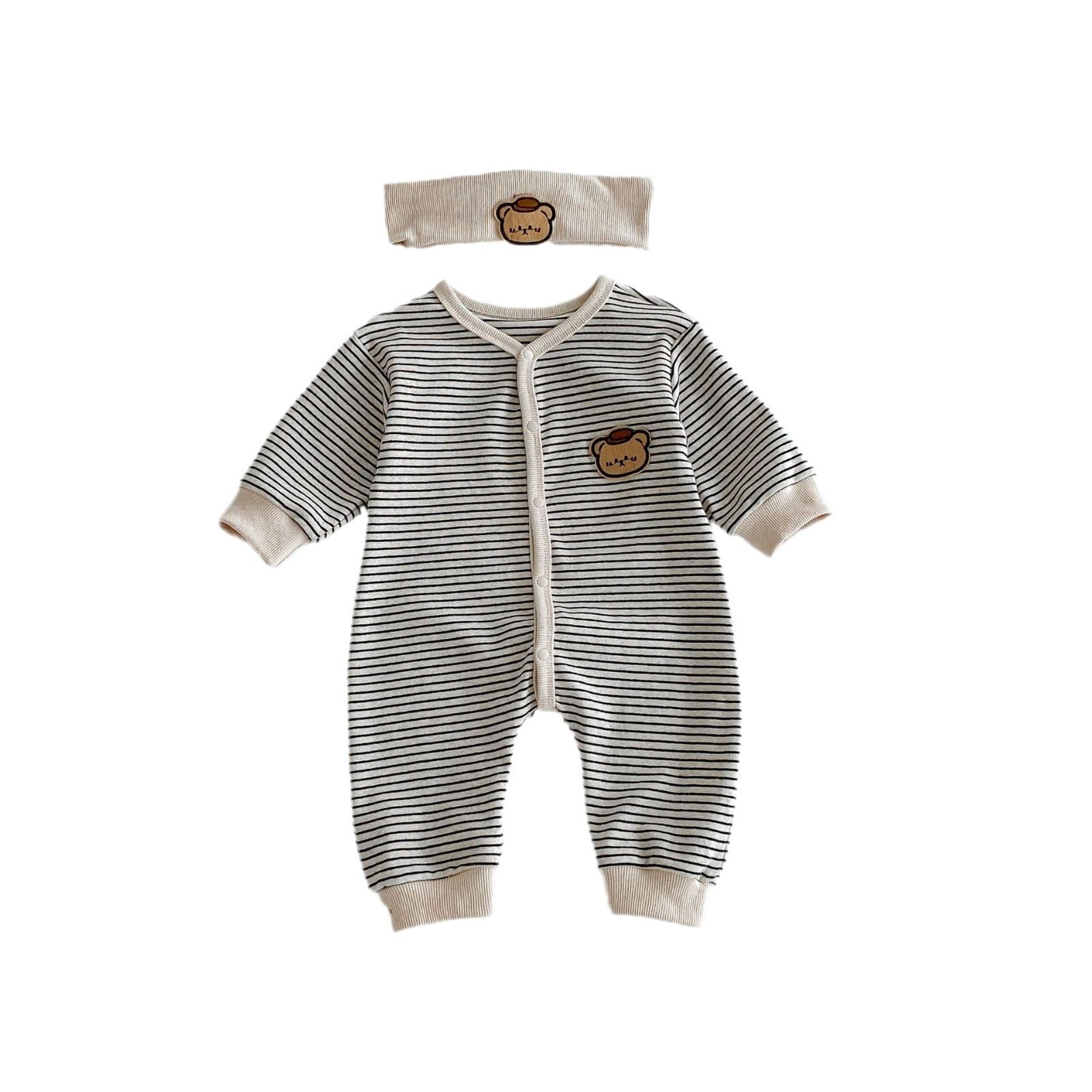 Autumn Arrival Baby Unisex Long Sleeves Striped Pattern Single Breasted Rompers, MyKids-USA®, Baby One-Pieces, MyKids-USA - Size/Age - 66 (3-6M) - Color - Blue -  -  - TR2509142323-A