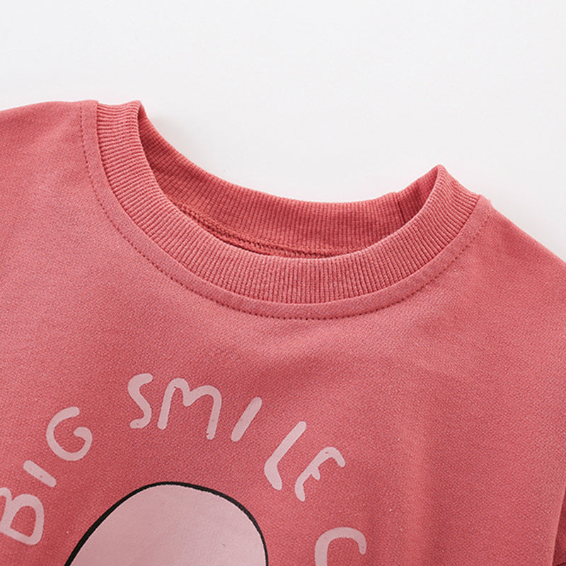 Autumn and Spring Arrival Cartoon and Letters Pattern Long Sleeves Pullover for Stylish Girls, MyKids-USA®, Sweatshirts, MyKids-USA -  -  -  -  -  -  - 