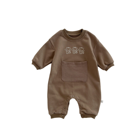 Autumn and Winter Arrival Baby Girls Long Sleeves Teddy Bear Pattern Casual Rompers, MyKids-USA®, Baby One-Pieces, MyKids-USA -  -  -  -  -  -  - .
