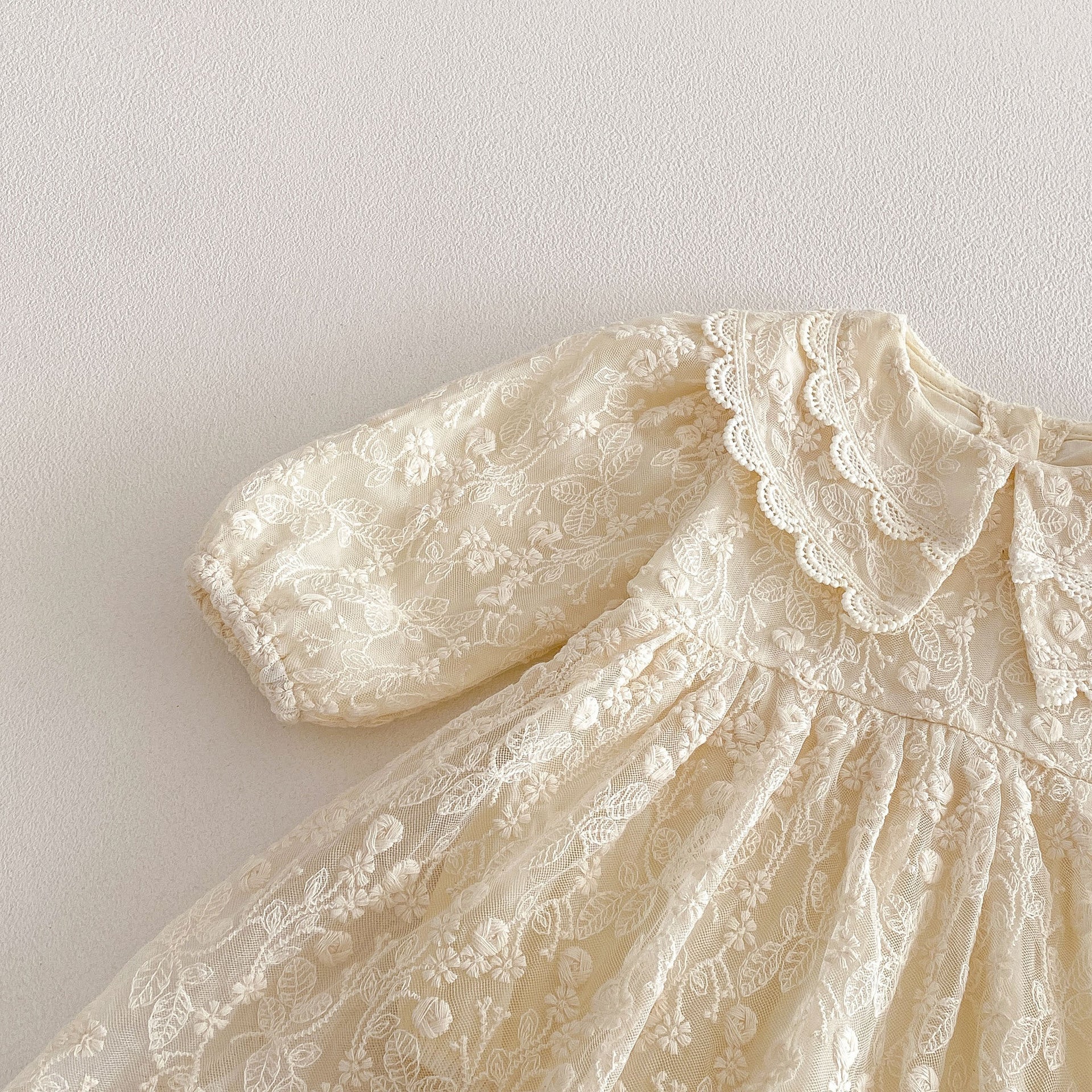 Spring Arrival Baby Girls Long Sleeves Tulle Decorated Flowers Pattern Bodysuit, MyKids-USA®, Bodysuits, MyKids-USA -  -  -  -  -  -  - .