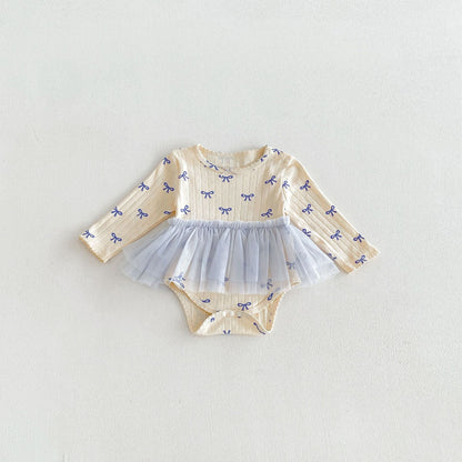 MyKids-USA® Autumn Arrival Baby Girls Long Sleeves Cute Color Patchwork Bodysuit