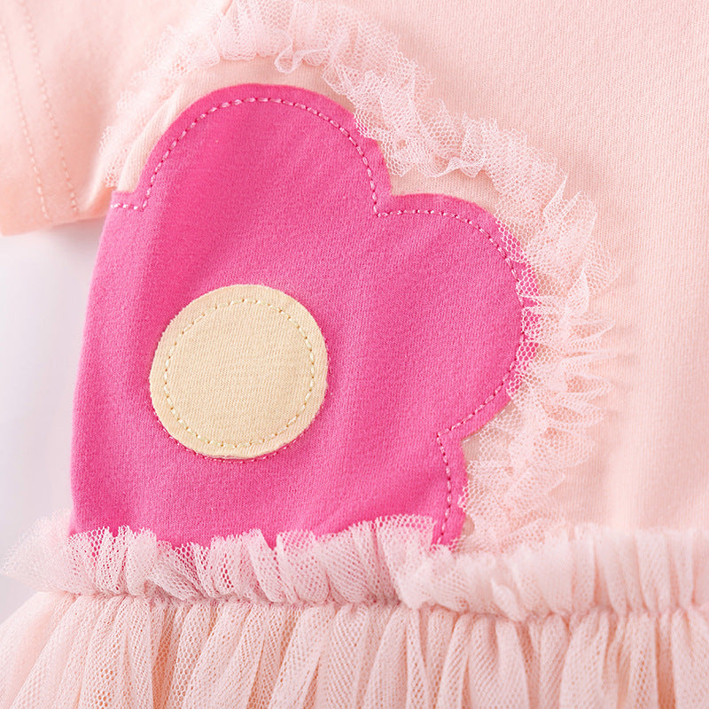 Summer Arrival Flowers Pattern Short Sleeves Dress for Stylish Girls, MyKids-USA®, Baby & Toddler Dresses, MyKids-USA -  -  -  -  -  -  - .