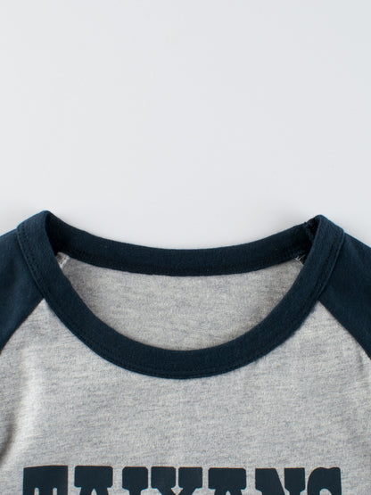 Autumn Baby Boys Letters Print Striped Long Sleeves Crew Neck Base Top Shirt, MyKids-USA®, Baby & Toddler Outerwear, MyKids-USA -  -  -  -  -  -  - 