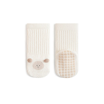 Autumn and Winter Baby Unisex Breathable Simple Cartoon Pattern Thick Socks, MyKids-USA®, Baby & Toddler Socks & Tights, MyKids-USA - Size/Age - S (0-1Y) - Color - White -  -  - TR2512301352-D.