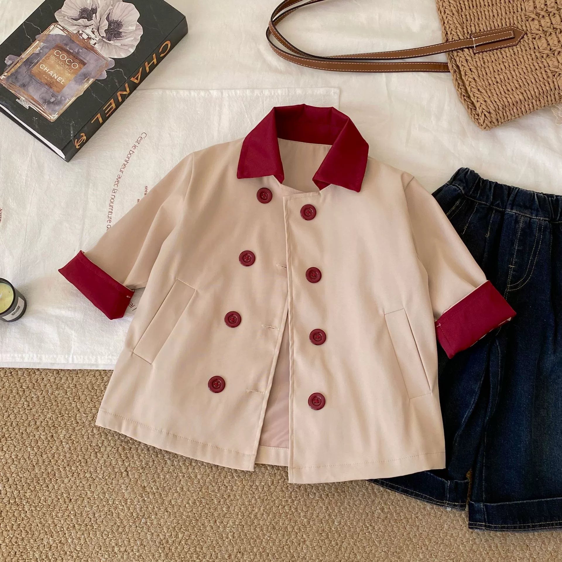 Spring Arrival Baby Kids Girls Color Patchwork Long Sleeves Turn-down Collar Coat, MyKids-USA®, Baby & Toddler Coats & Jackets, MyKids-USA -  -  -  -  -  -  - .