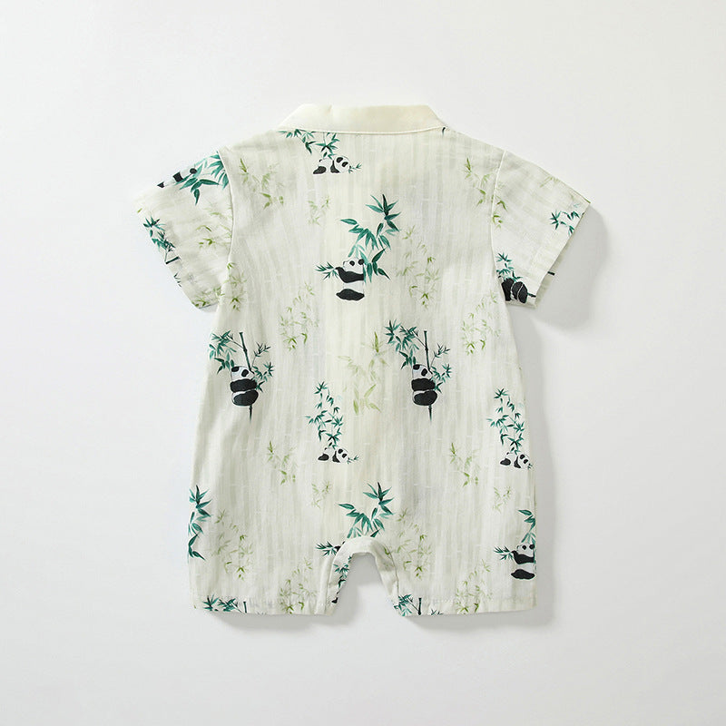 Summer Arrival Baby Unisex Short Sleeves Cute Panda Pattern Rompers, MyKids-USA®, Baby One-Pieces, MyKids-USA -  -  -  -  -  -  - 