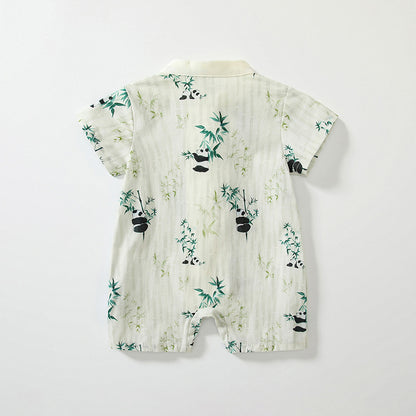 Summer Arrival Baby Unisex Short Sleeves Cute Panda Pattern Rompers, MyKids-USA®, Baby One-Pieces, MyKids-USA -  -  -  -  -  -  - 