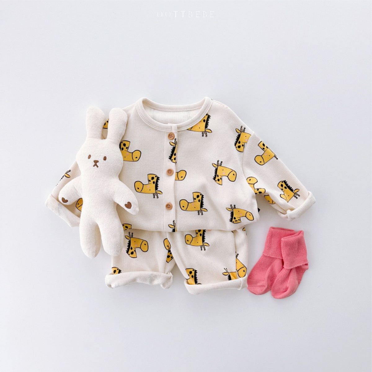 MyKids-USA® Spring and Autumn Baby Kids Unisex Long Sleeves Cartoon Shirt and Pants Pajamas Clothing Set
