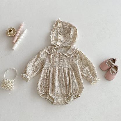 Autumn Arrival Baby Girls Long Sleeves Floral Pattern Onesies with Hat, MyKids-USA®, Baby & Toddler Dresses, MyKids-USA -  -  -  -  -  -  - 
