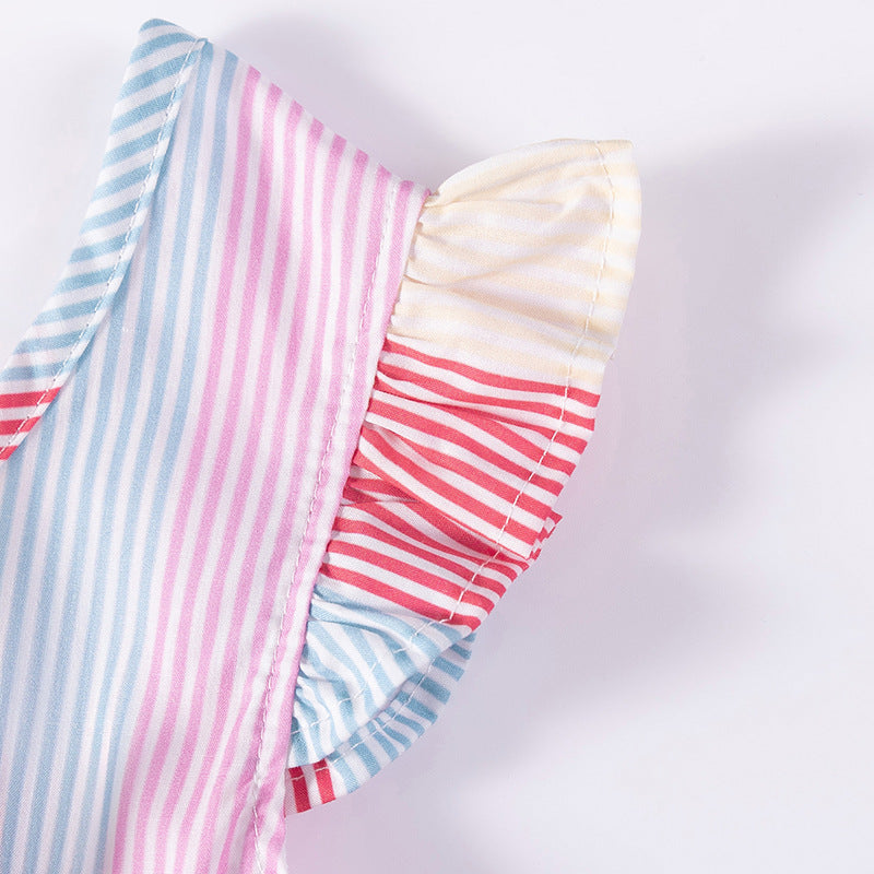 Summer Arrival Color Patchwork Striped Pattern Sleeveless Dress for Stylish Girls, MyKids-USA®, Baby & Toddler Dresses, MyKids-USA -  -  -  -  -  -  - .