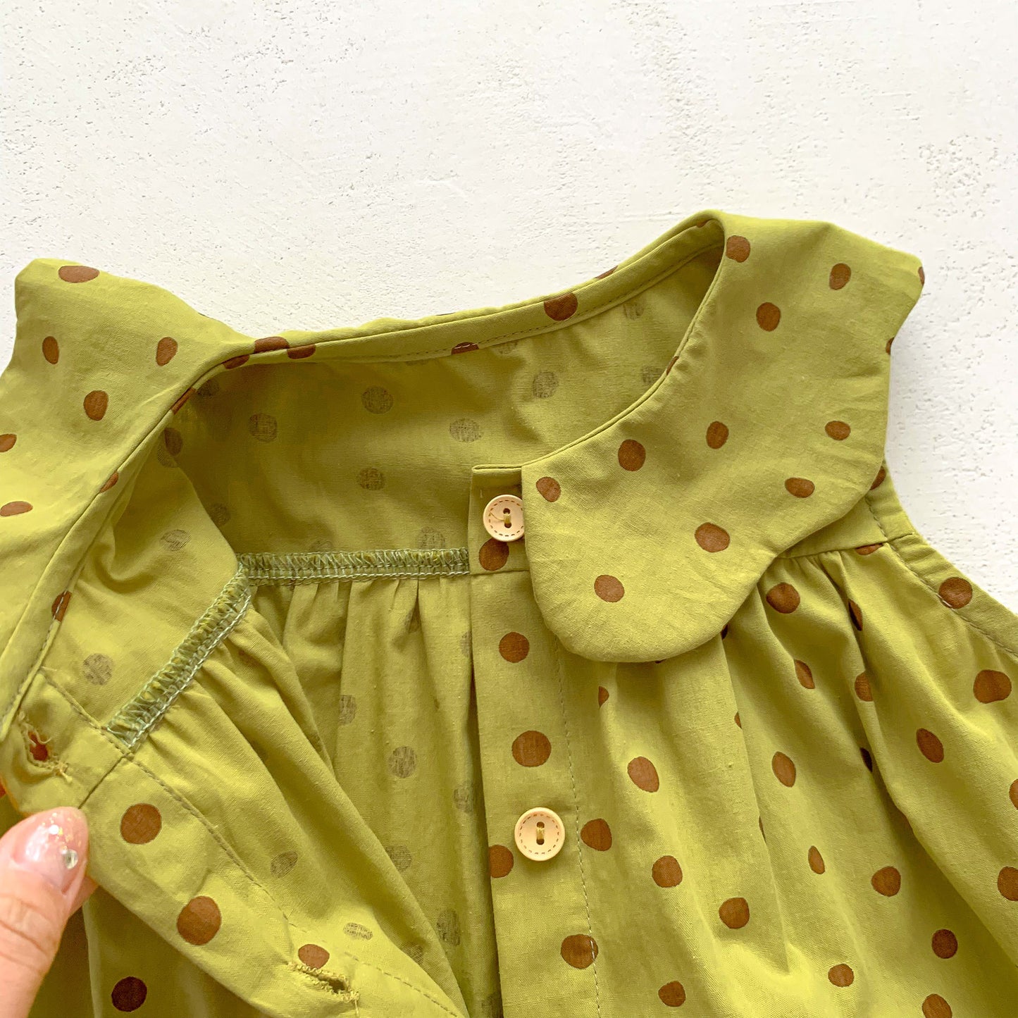 Summer Baby Kids Girls Sleeveless Single Breasted Vintage Polka Dots Dress