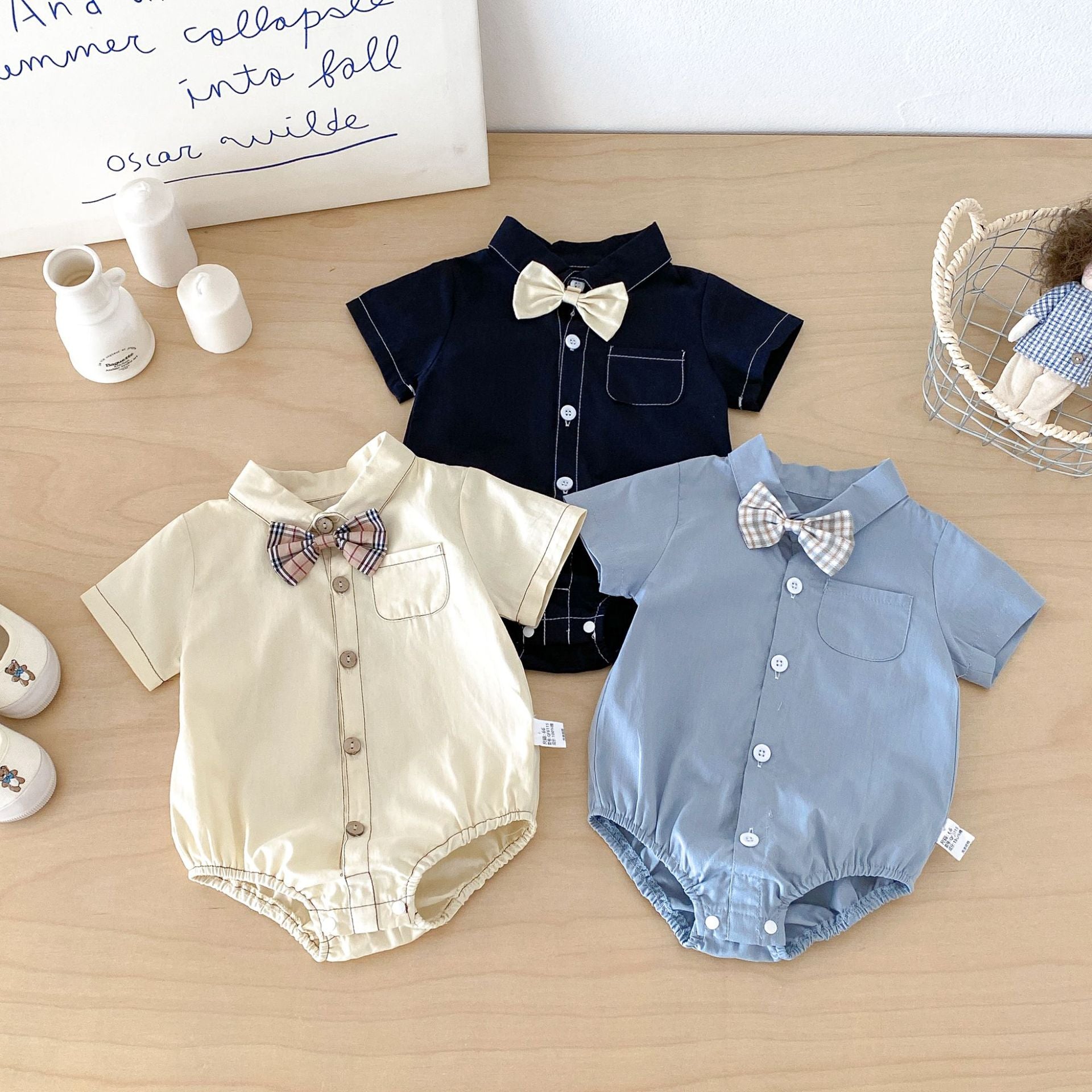 Summer Arrival Baby Boys Short Sleeves Gentle Bodysuits, MyKids-USA®, Bodysuits, MyKids-USA -  -  -  -  -  -  - .