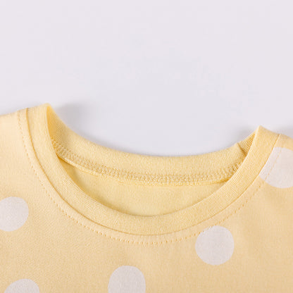 Autumn and Spring Arrival Cartoon Goose and Polka Dots Pattern Long Sleeves Dress for Stylish Girls, MyKids-USA®, Baby & Toddler Dresses, MyKids-USA -  -  -  -  -  -  - 