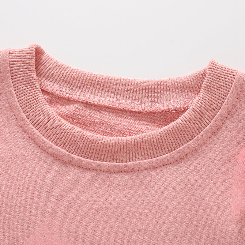 Spring and Autumn Girls Butterfly-bows Decorated Long Sleeves Pullover and Cartoon Pants Clothing Set, MyKids-USA®, Baby & Toddler Outfits, MyKids-USA -  -  -  -  -  -  - 