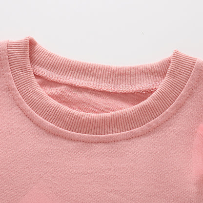 Spring and Autumn Girls Butterfly-bows Decorated Long Sleeves Pullover and Cartoon Pants Clothing Set, MyKids-USA®, Baby & Toddler Outfits, MyKids-USA -  -  -  -  -  -  - 