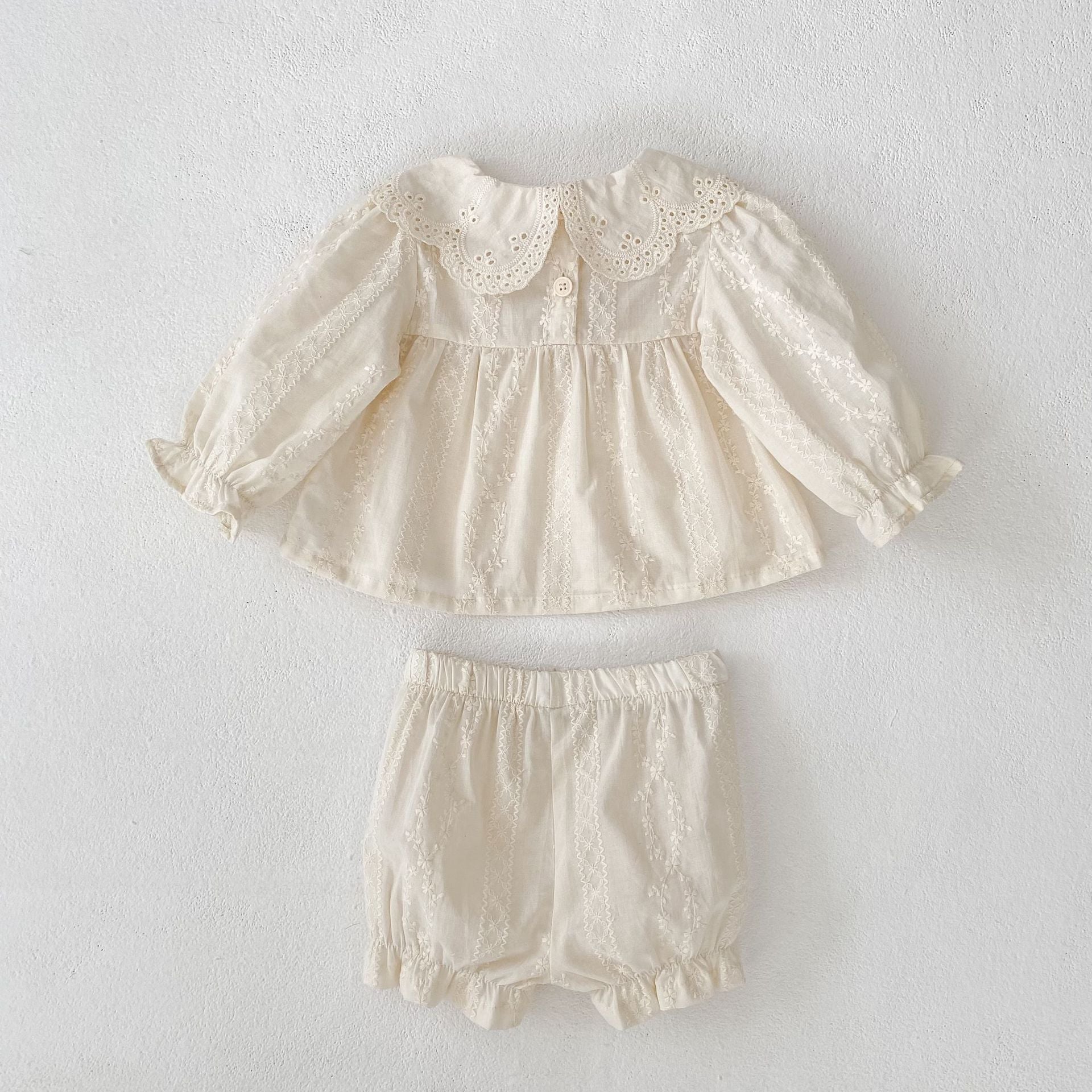 Spring Baby Kids Solid Color Floral Pattern Long Sleeves Top Dress and Bloomers Clothing Set for Girls, MyKids-USA®, Baby & Toddler Outfits, MyKids-USA -  -  -  -  -  -  - .