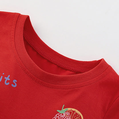Summer Arrival Fruits Cartoon Pattern Short Sleeves Dress for Stylish Girls, MyKids-USA®, Baby & Toddler Dresses, MyKids-USA -  -  -  -  -  -  - 