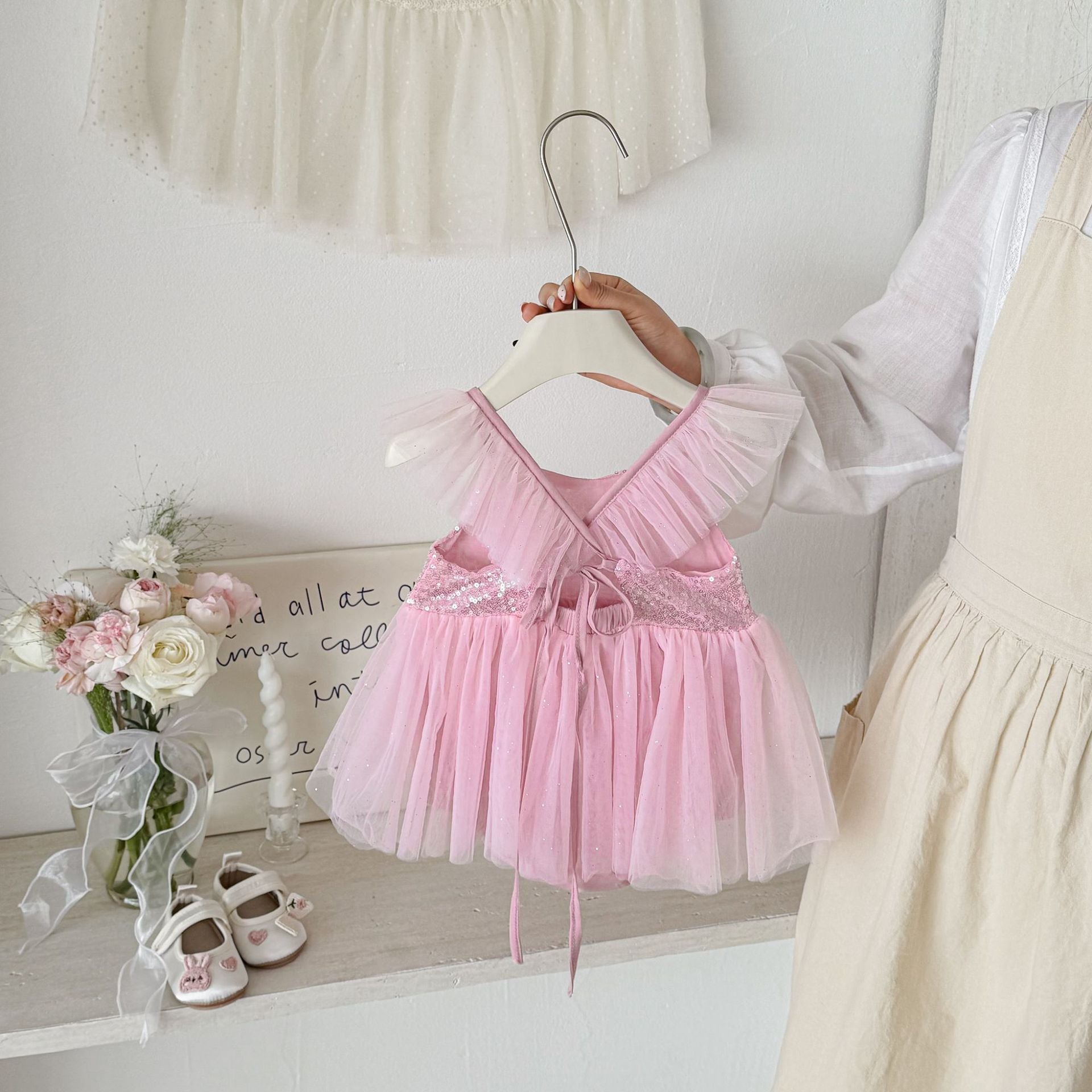 Design Summer Baby Kids Girls Sleeveless Sequins Pattern Strap Bodysuit Dress, MyKids-USA®, Baby & Children's One-Pieces, MyKids-USA -  -  -  -  -  -  - .