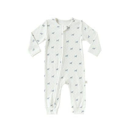 MyKids-USA® Autumn Arrival Baby Kids Unisex Long Sleeves Cartoon Pattern Zip-up Rompers