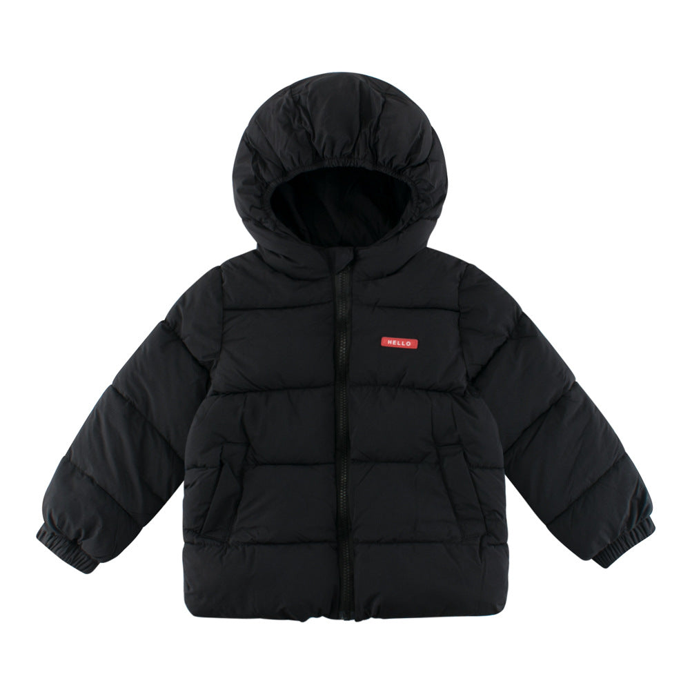 Arrival Baby Kids Boy Letters Logo Zipper Front Design Thick Jacket Coat, MyKids-USA®, Baby & Toddler Outerwear, MyKids-USA - Size/Age - 100 (2-3Y) - Color - Black -  -  - TR2411051725-A