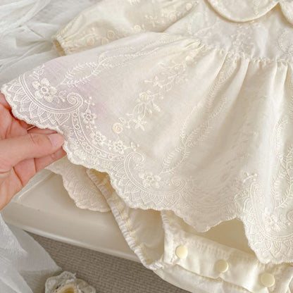 Spring Arrival Baby Girls Long Sleeves Flowers Embroidered Solid Color Bodysuit Dress, MyKids-USA®, Baby & Toddler Dresses, MyKids-USA -  -  -  -  -  -  - .