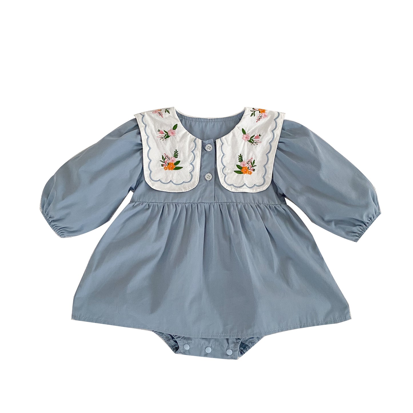 New Arrival Baby Floral Plain Princess Onesie Dress For Girls