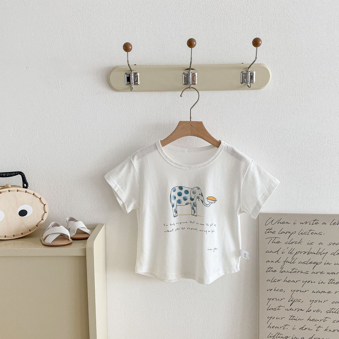Summer Boys and Girls’ Cartoon and Letters Pattern T-shirt in European and American Style, MyKids-USA®, T-Shirts, MyKids-USA - Size/Age - 90 (12-24M) - Color - White -  -  - TR2603142359-D.
