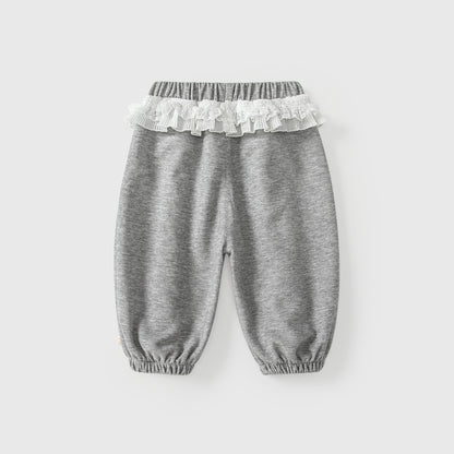 Arrival Autumn Baby Kids Girls Lace Color Patchwork Casual Pants, MyKids-USA®, Trousers, MyKids-USA -  -  -  -  -  -  - 