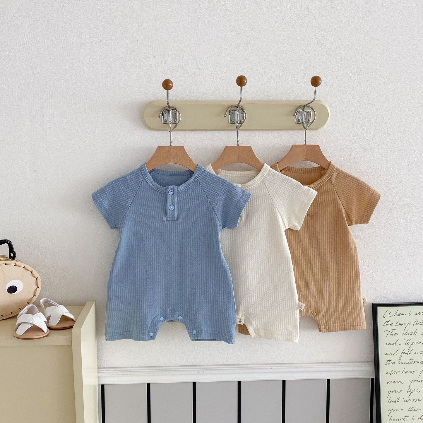 Summer Arrival Baby Unisex Short Sleeves Plain Rompers Bodysuits, MyKids-USA®, Baby One-Pieces, MyKids-USA -  -  -  -  -  -  - 