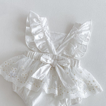 Summer Arrival Baby Girls Fly Sleeves Flowers Pattern Bodysuit, MyKids-USA®, Baby One-Pieces, MyKids-USA -  -  -  -  -  -  - .