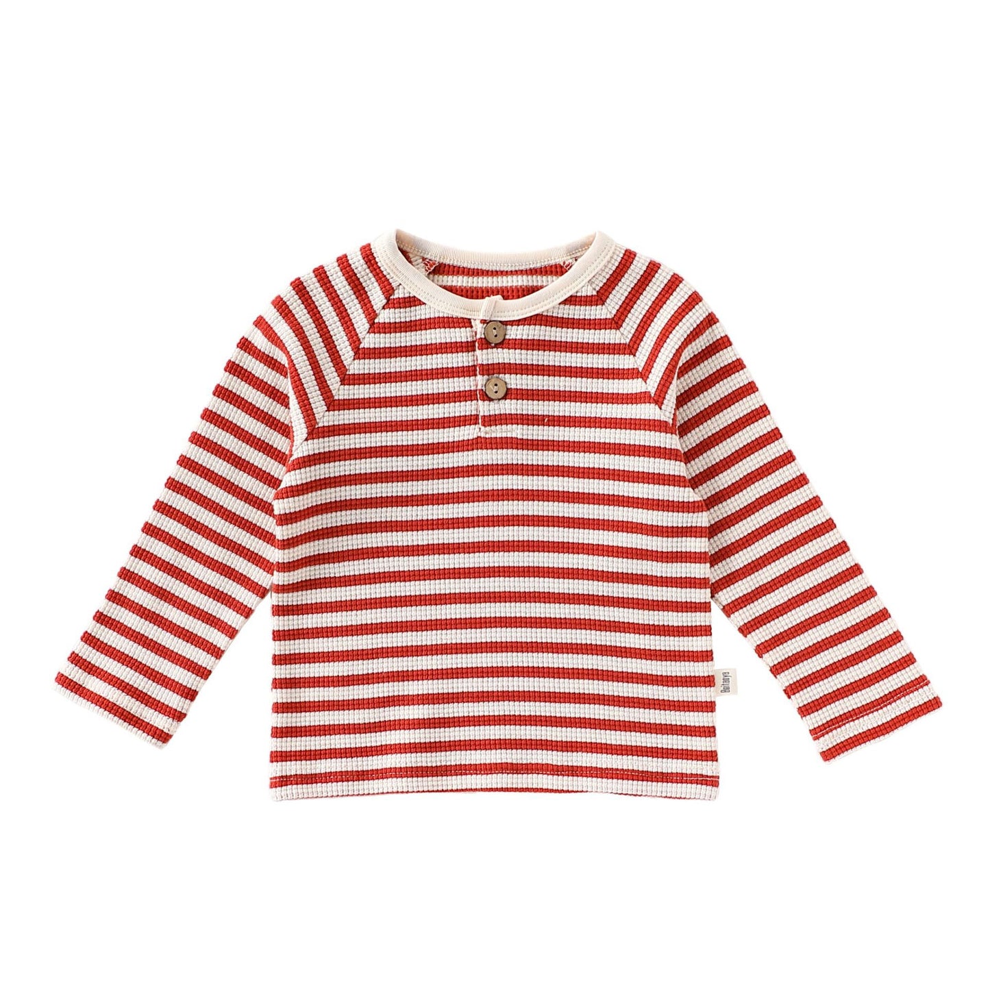 Autumn Arrival Baby Kids Unisex Striped Pattern Long Sleeves Top, MyKids-USA®, Baby & Toddler Tops, MyKids-USA - Size/Age - 73 (6-9M) - Color - Red -  -  - TR2509182248-C