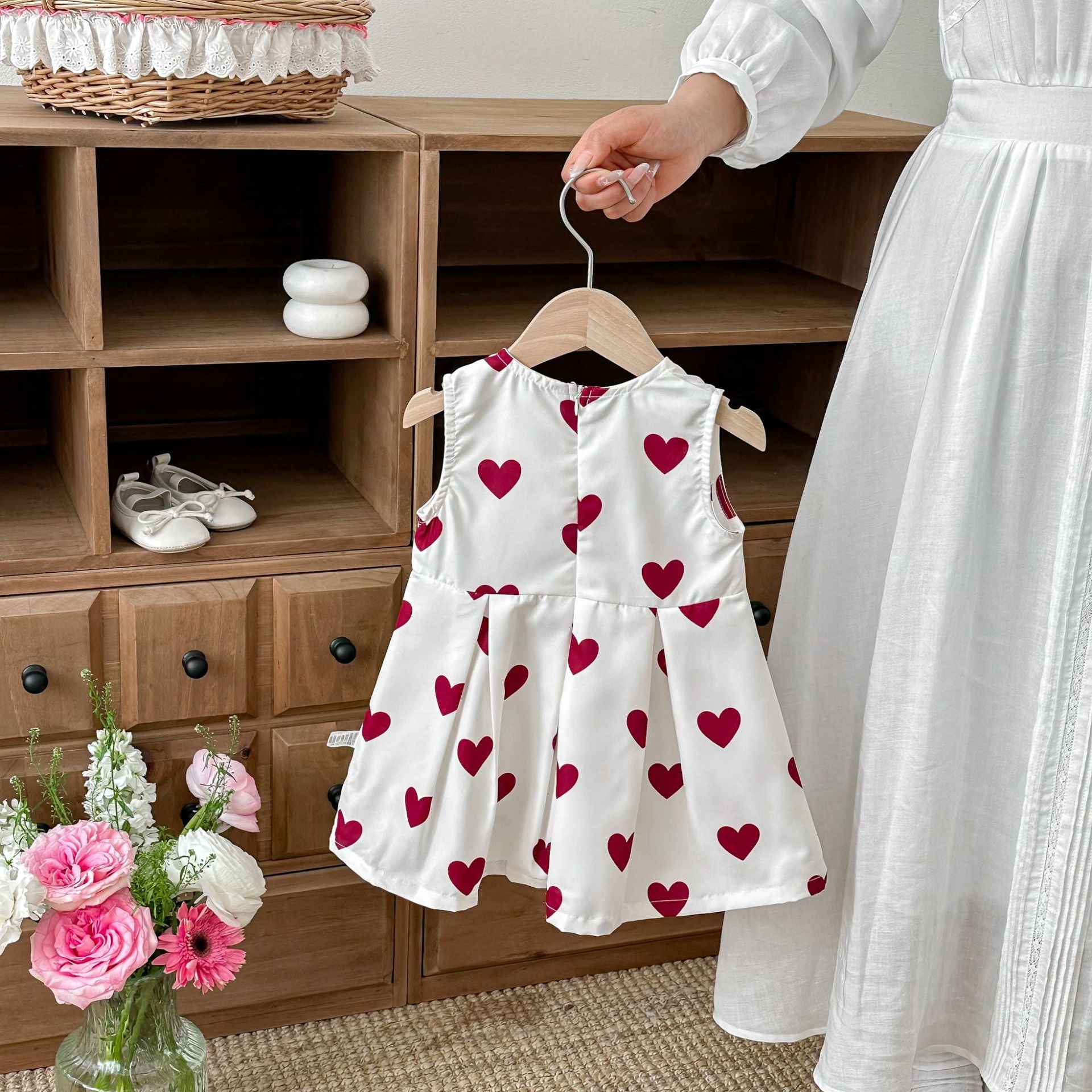 Summer Arrival Baby Girls Sleeveless Hearts Pattern Dress, MyKids-USA®, Baby & Children's Dresses, MyKids-USA -  -  -  -  -  -  - .