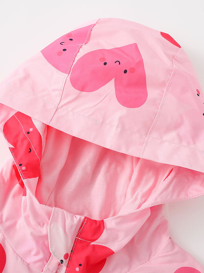 MyKids-USA® Autumn Arrival Girls’ Cartoon Hearts Pattern Coat